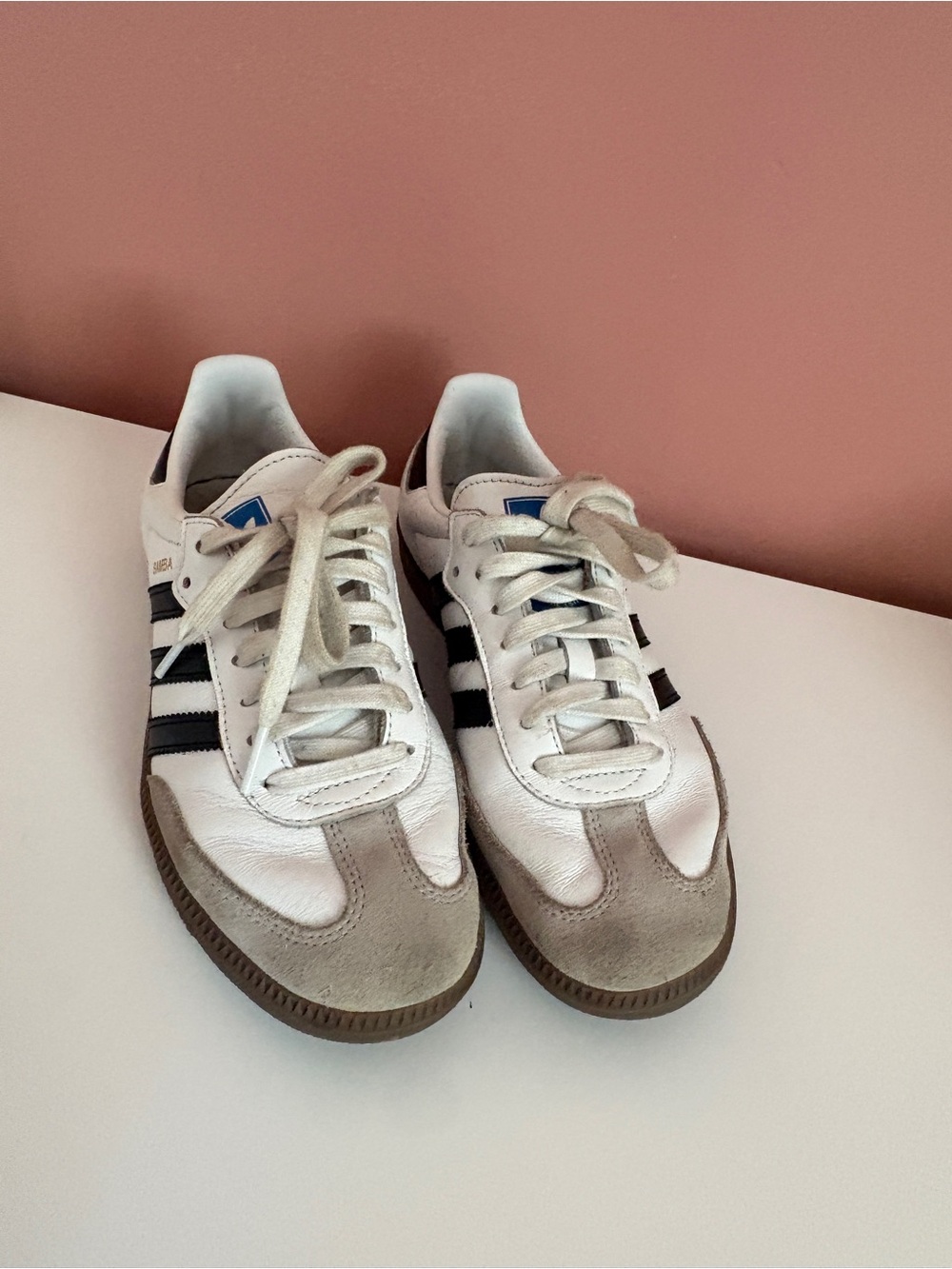 adidas White and Black womens Samba